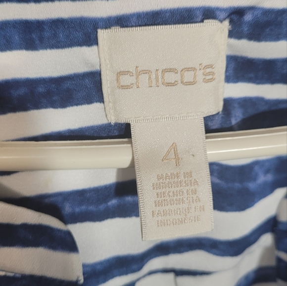 Chico’s Striped Tunic Blouse Multicolor Size 4 XL - Picture 4 of 7